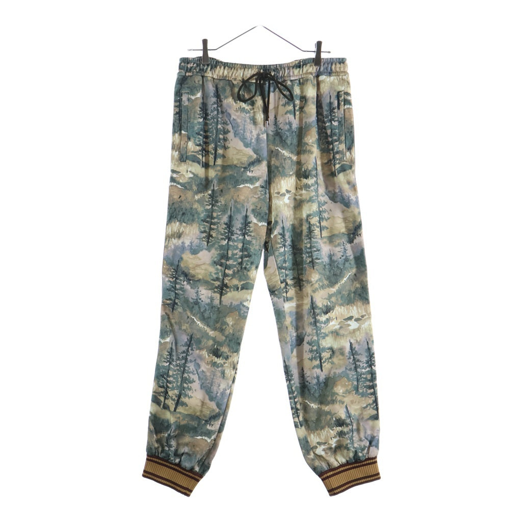 GUCCI(グッチ) ×THE NORTH FACE ノースフェイス フォレストプリント ジョガーパンツ トラックパンツ ベージュ #L 671446