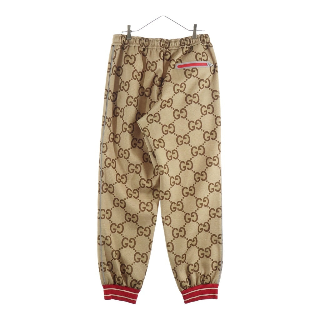 GUCCI(グッチ) グッチ100周年記念 ジャンボGG ネオプレン スウェット ジョガーパンツ トラックパンツ ブラウンベージュ #L 676473