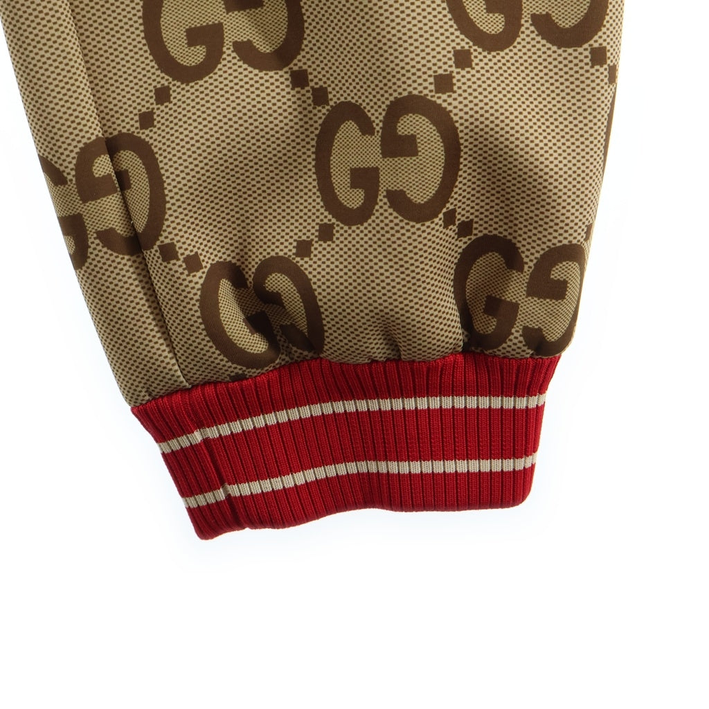 GUCCI(グッチ) グッチ100周年記念 ジャンボGG ネオプレン スウェット ジョガーパンツ トラックパンツ ブラウンベージュ #L 676473