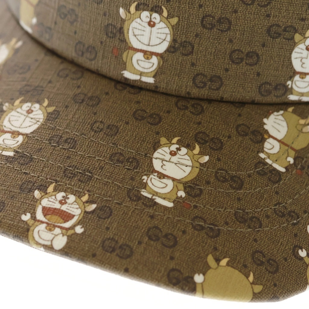 GUCCI(グッチ) グッチ×ドラえもん GGスプリーム キャップ ブラウン #XL 648845