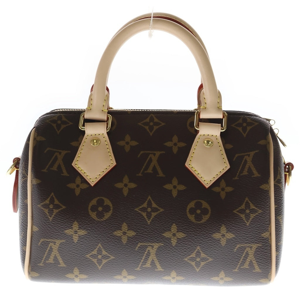LOUIS VUITTON(ルイヴィトン) モノグラム スピーディバンドリエール20 2WAYバッグ ハンドバッグ ショルダーバッグ ブラウン レザー×PVC M46234 ゴールド金具 レディース