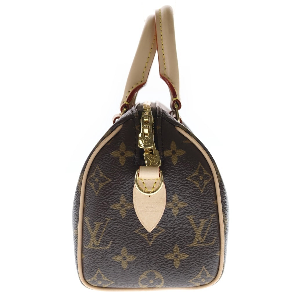 LOUIS VUITTON(ルイヴィトン) モノグラム スピーディバンドリエール20 2WAYバッグ ハンドバッグ ショルダーバッグ ブラウン レザー×PVC M46234 ゴールド金具 レディース