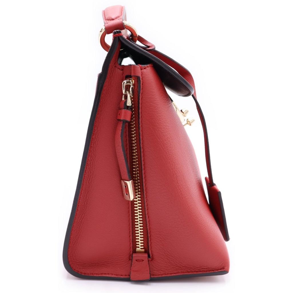 Salvatore Ferragamo(サルヴァトーレ フェラガモ) ジェットセット ガンチーニ レザー 2WAY ハンドバッグ ショルダーバッグ レッド レディース