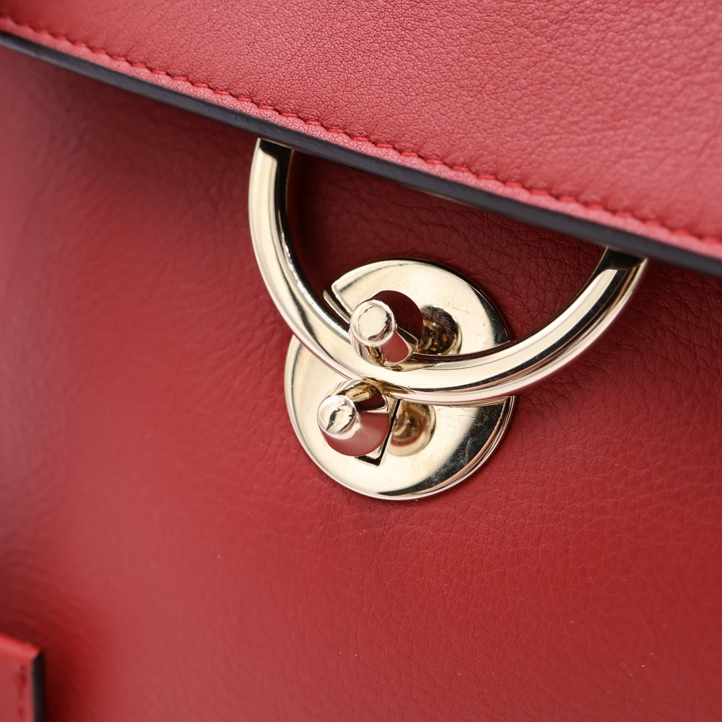 Salvatore Ferragamo(サルヴァトーレ フェラガモ) ジェットセット ガンチーニ レザー 2WAY ハンドバッグ ショルダーバッグ レッド レディース