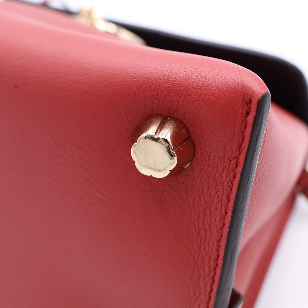 Salvatore Ferragamo(サルヴァトーレ フェラガモ) ジェットセット ガンチーニ レザー 2WAY ハンドバッグ ショルダーバッグ レッド レディース