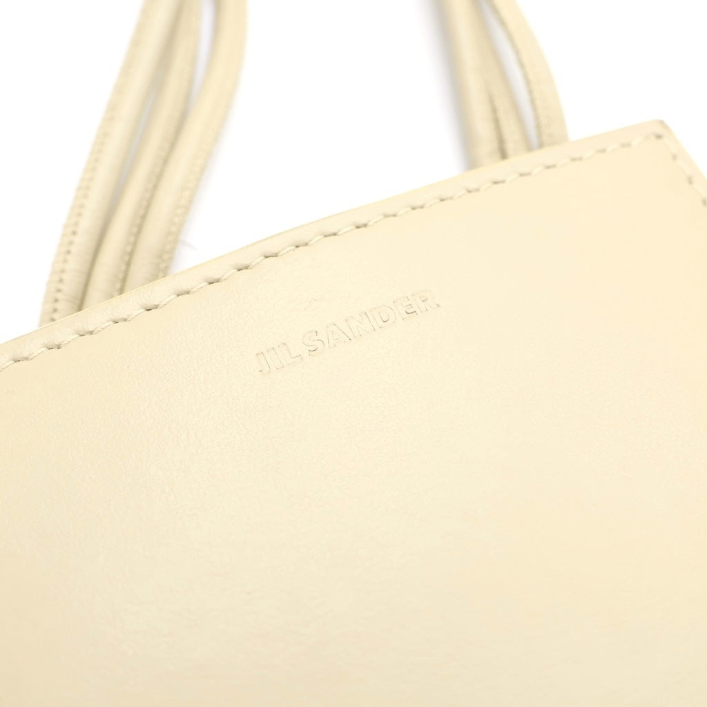 JIL SANDER(ジルサンダー) タングル スモール レザー ショルダーバッグ ポシェット フォンポーチ スマホケース ベージュ レディース
