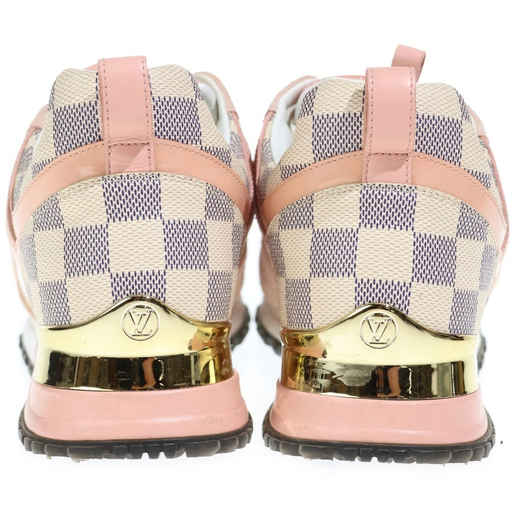 LOUIS VUITTON(ルイヴィトン) ランアウェイ ライン ダミエアズール PVC レザー ローカットシューズ スニーカー ピンク VL1118 レディース