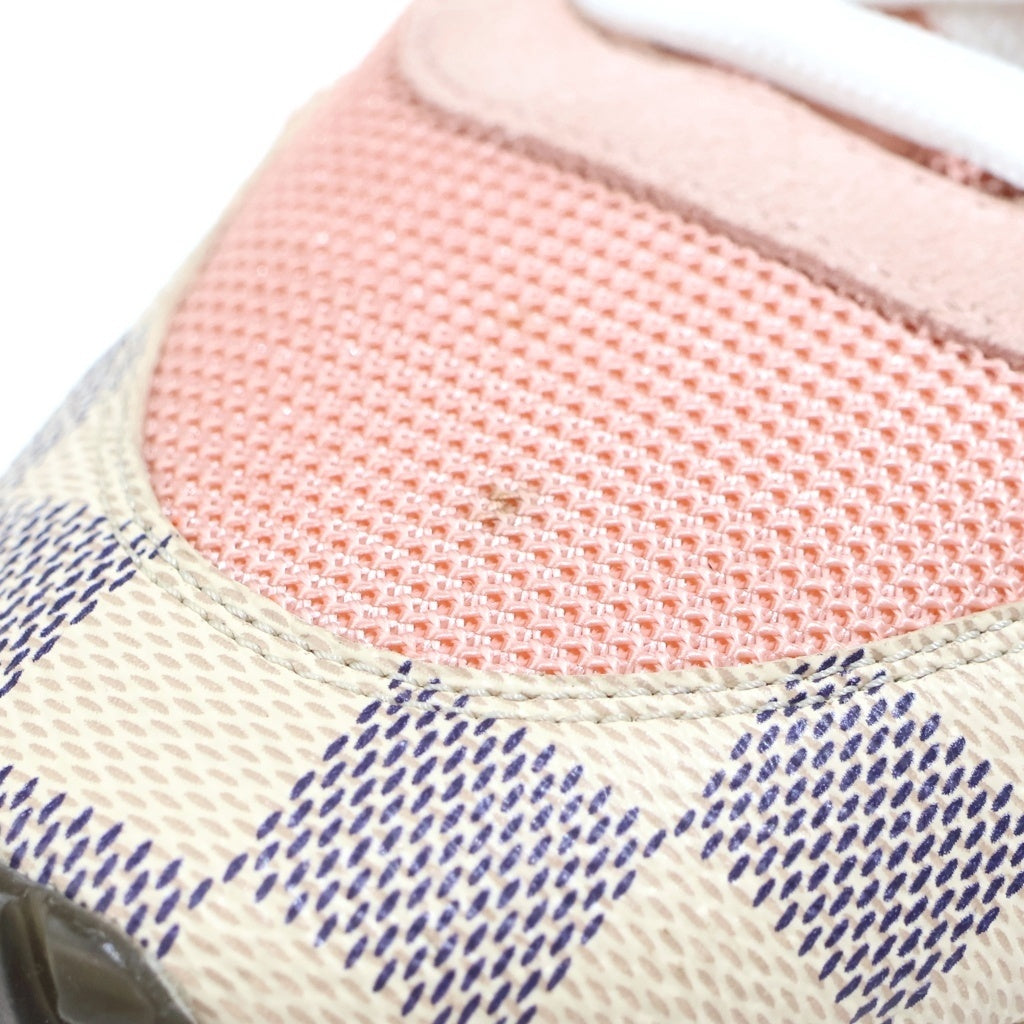 LOUIS VUITTON(ルイヴィトン) ランアウェイ ライン ダミエアズール PVC レザー ローカットシューズ スニーカー ピンク VL1118 レディース