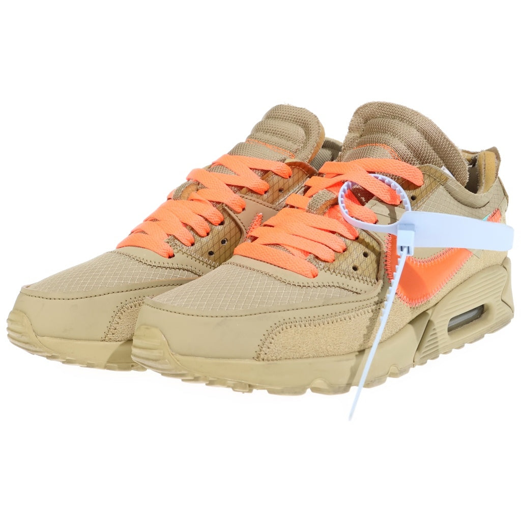 NIKE(ナイキ) ×OFF-WHITE AIR MAX 90 Desert Ore オフホワイト エアマックス デザート オレ ローカットスニーカー ベージュ US8/26cm AA7293-200