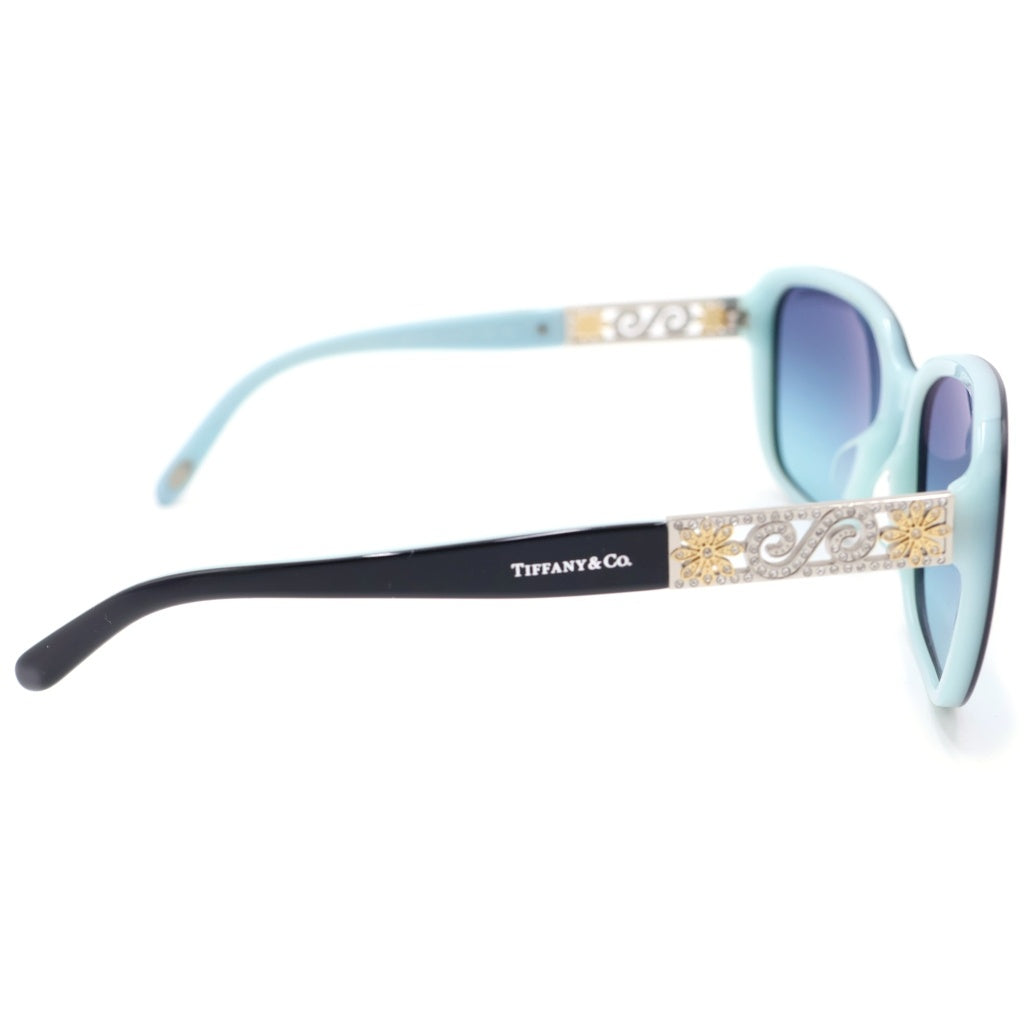 TIFFANY & Co.(ティファニー) ラインストーン ビジュー カラーサングラス メガネ 4120-B-F ブルー/ブラック レディース