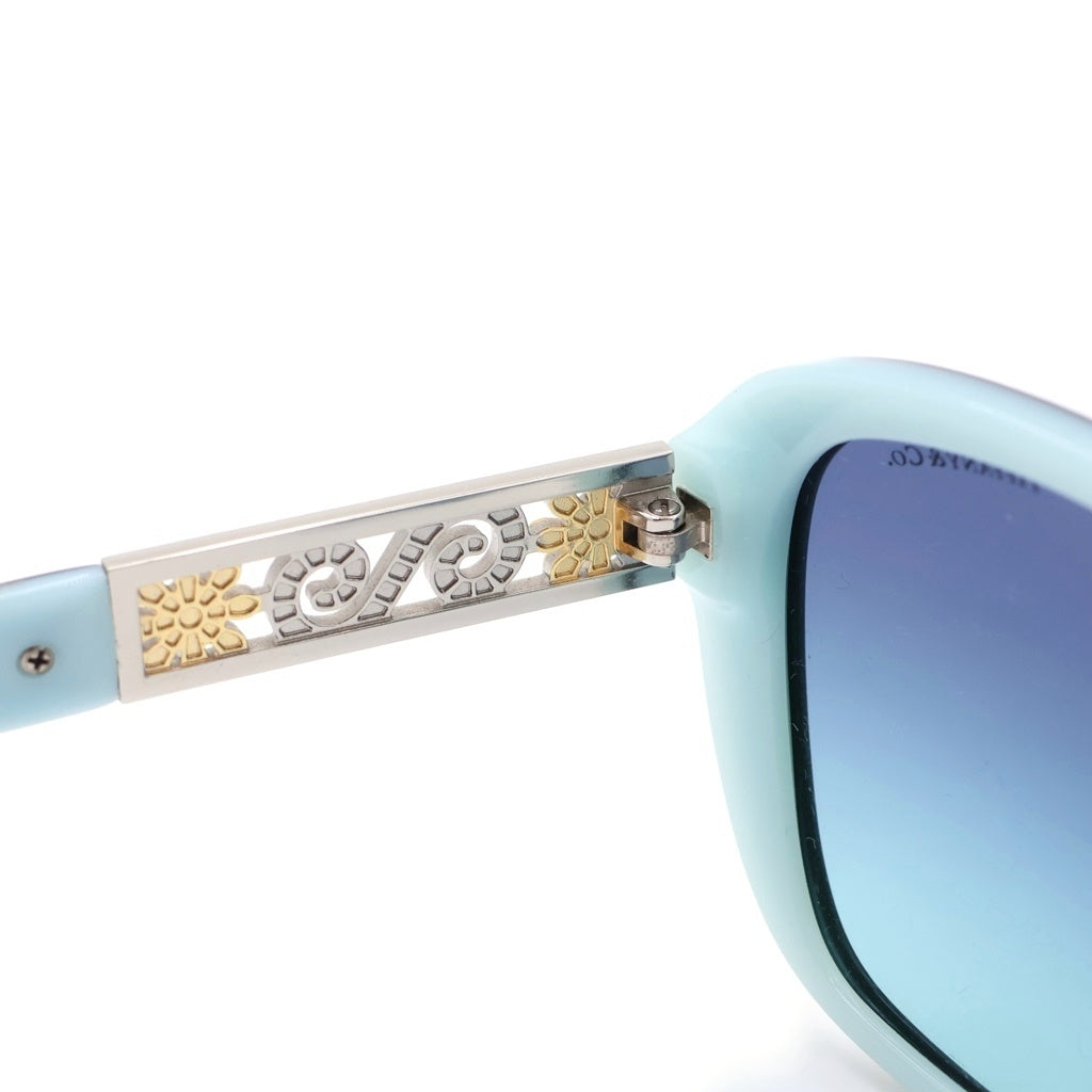 TIFFANY & Co.(ティファニー) ラインストーン ビジュー カラーサングラス メガネ 4120-B-F ブルー/ブラック レディース