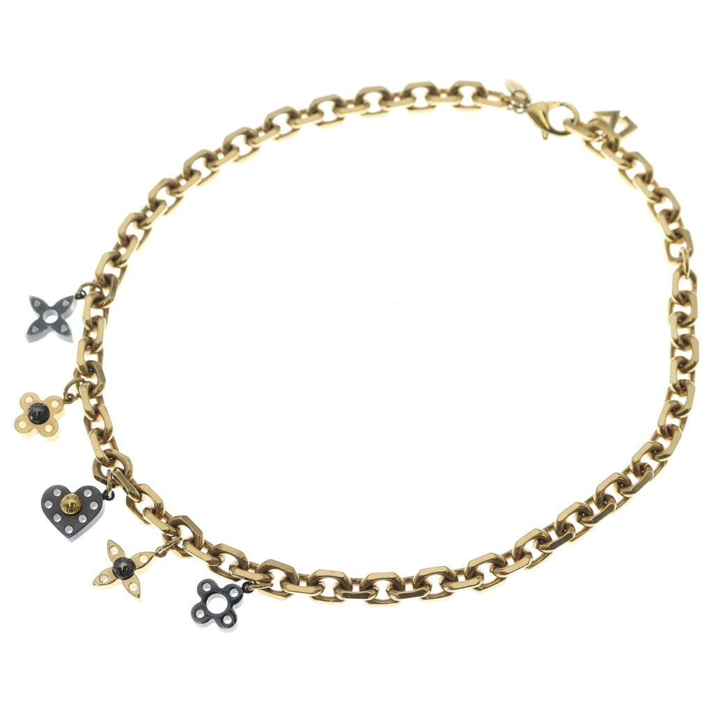 LOUIS VUITTON(ルイヴィトン) コリエハイアンドシー GP モノグラムフラワー ネックレス チョーカー M65236 ブラック/ゴールド レディース
