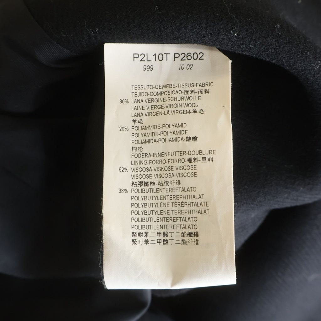 EMPORIO ARMANI(エンポリオアルマーニ) ウール ダブル チェスターコート ロングコート ブラック P2L10T P2602 レディース
