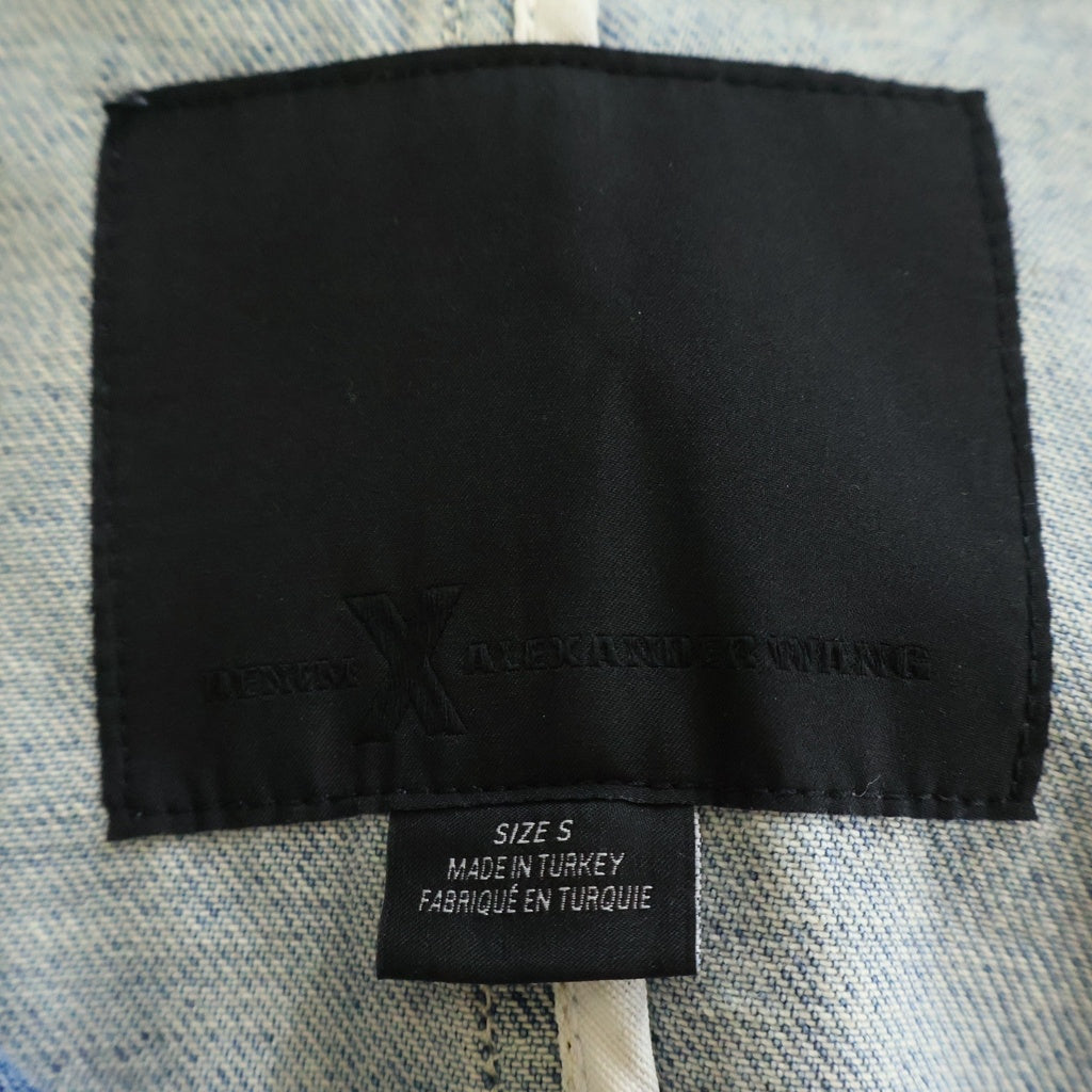 ALEXANDER WANG(アレキサンダーワン) ダメージ加工 デニムロングトレンチコート ブルー 4D992105BN レディース