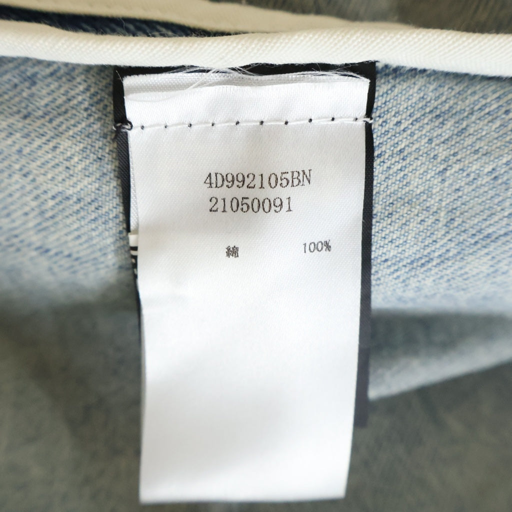 ALEXANDER WANG(アレキサンダーワン) ダメージ加工 デニムロングトレンチコート ブルー 4D992105BN レディース