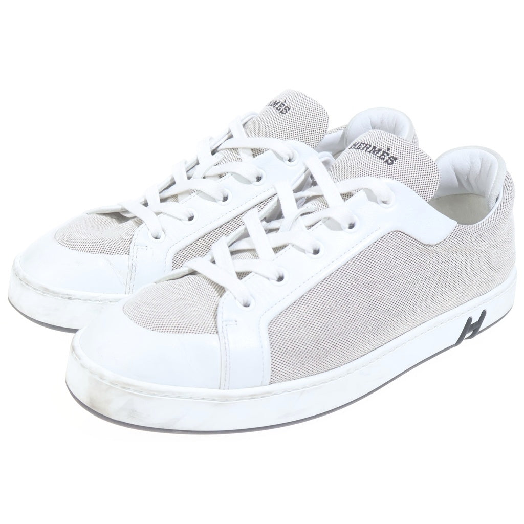 HERMES(エルメス) ローカットスニーカー キッド Hシグネチャー ベージュ×ホワイト #39 レディース