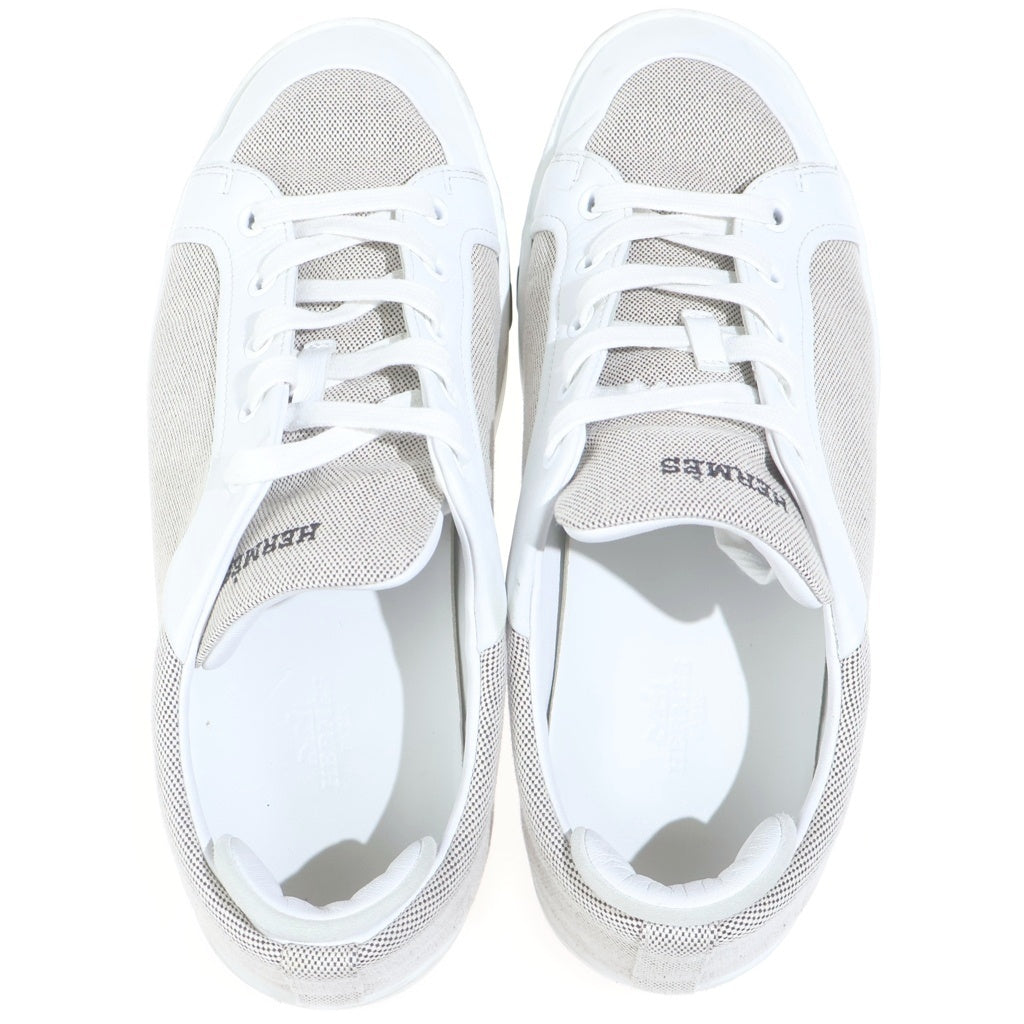 HERMES(エルメス) ローカットスニーカー キッド Hシグネチャー ベージュ×ホワイト #39 レディース