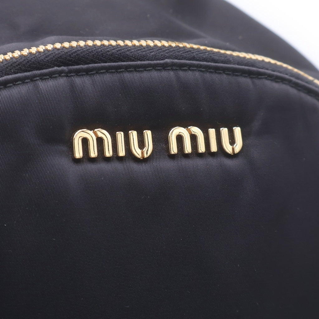 miumiu(ミュウミュウ) マテラッセ ナイロン バックパック リュックサック ブラック レディース