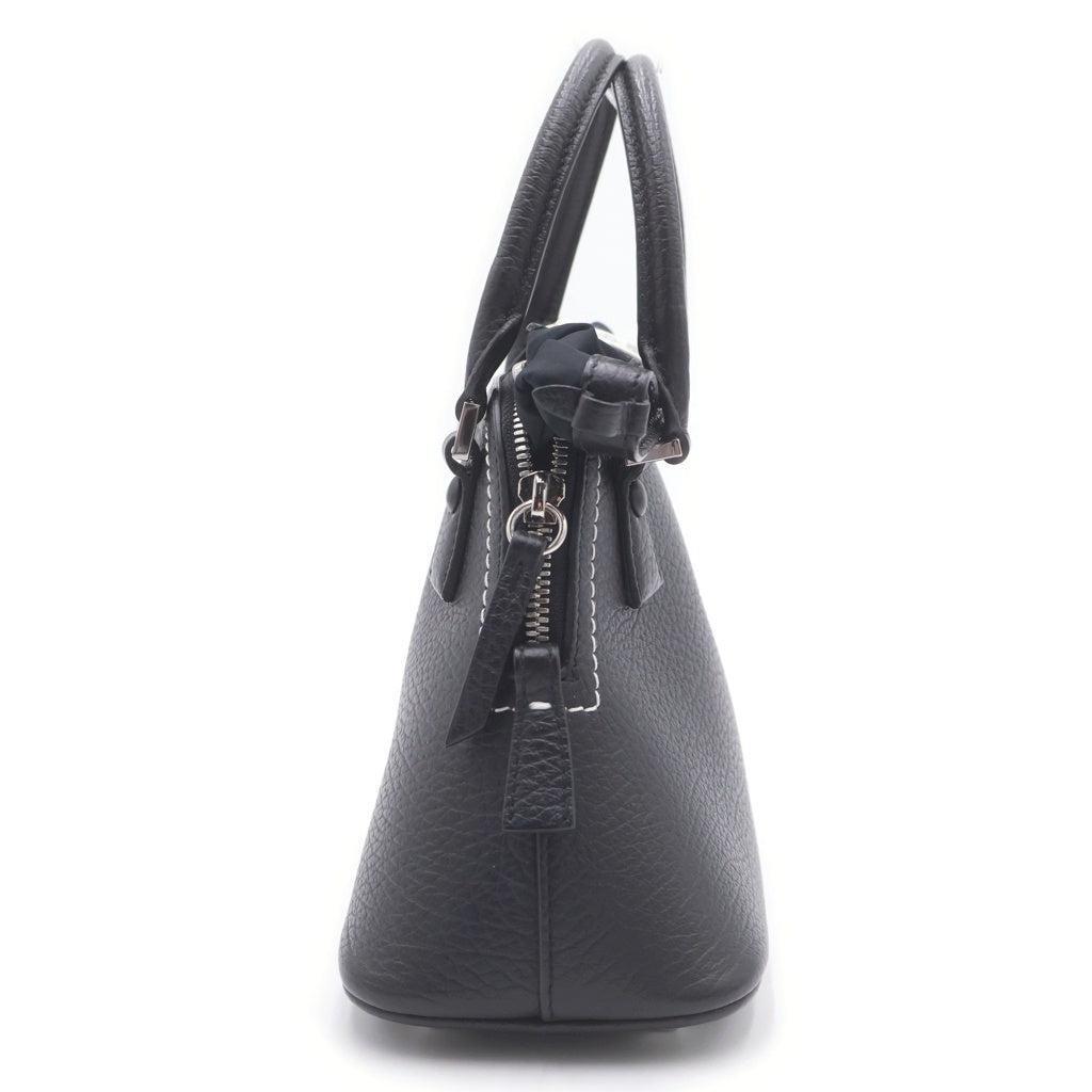 Martin Margiela 22(マルタンマルジェラ) 5AC マイクロ 2WAYバッグ ショルダーバッグ ハンドバッグ ブラック レザー シルバー金具 レディース