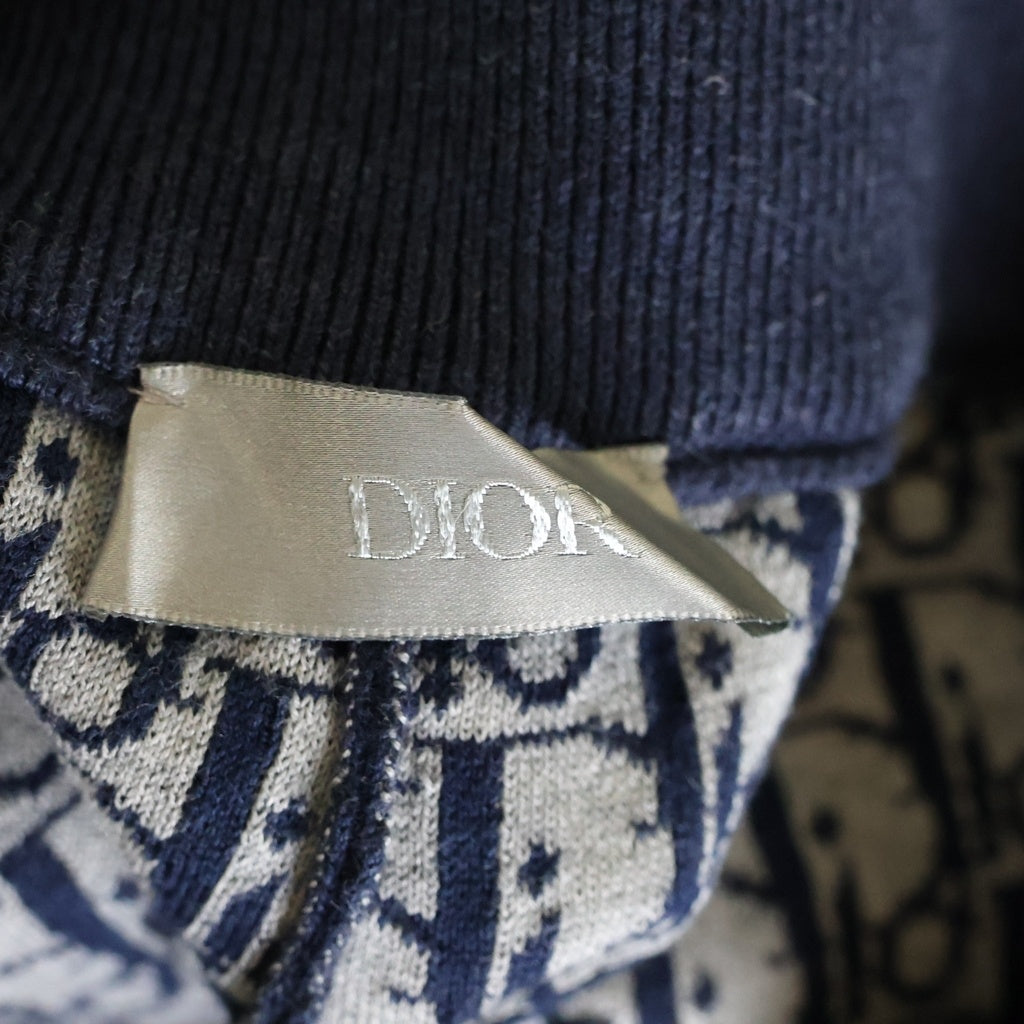 DIOR(ディオール) 22SS Track Pants 裏地オブリークロゴエンブロイダリーコットンカシミヤトラックパンツ ネイビー 113M120AT225 レディース