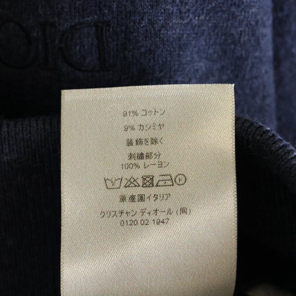 DIOR(ディオール) 22SS Track Pants 裏地オブリークロゴエンブロイダリーコットンカシミヤトラックパンツ ネイビー 113M120AT225 レディース