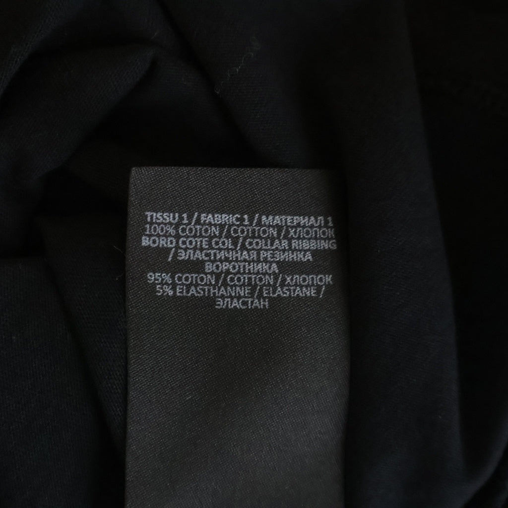 BALMAIN(バルマン) レイヤードデザイン フロントプリント 半袖Tシャツ カットソー ブラック EG028BC88 レディース