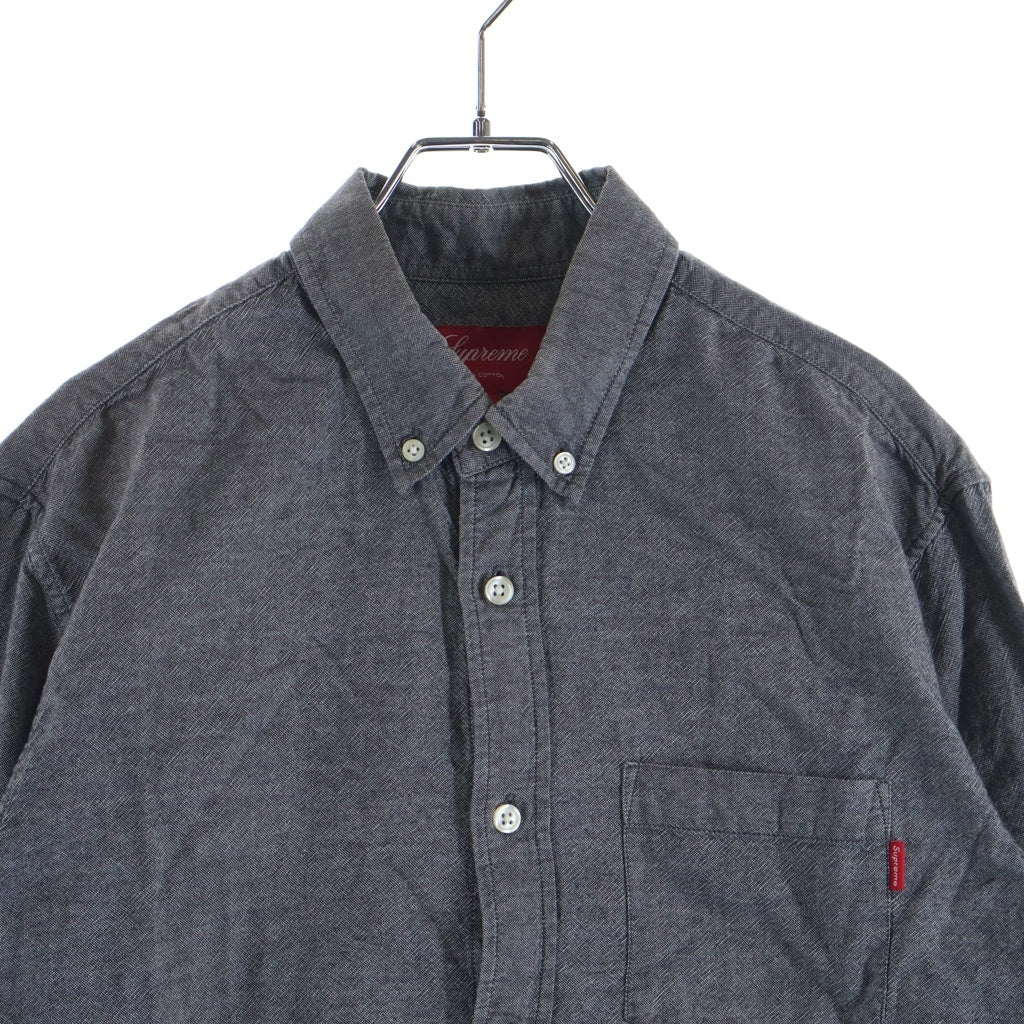 SUPREME(シュプリーム) コットンオックスフォードシャツ グレー #M