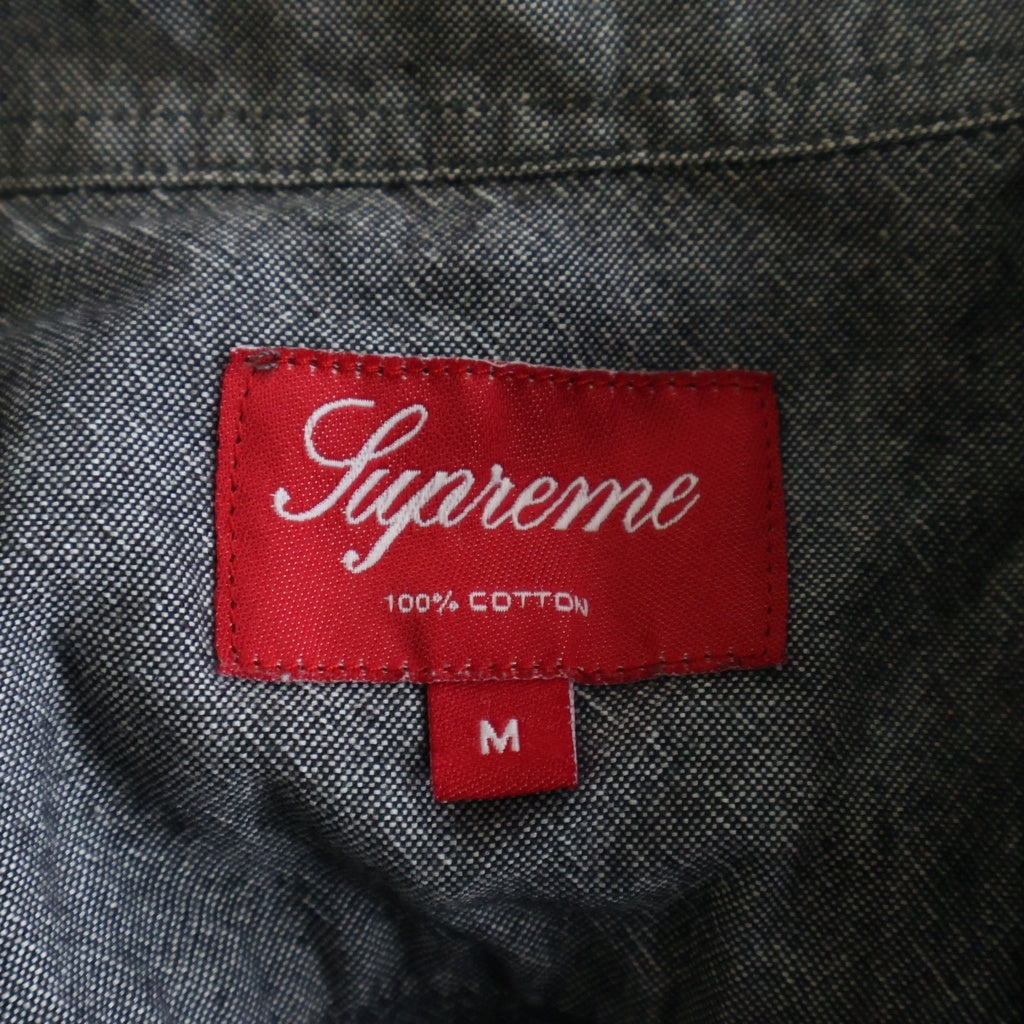 SUPREME(シュプリーム) コットンオックスフォードシャツ グレー #M