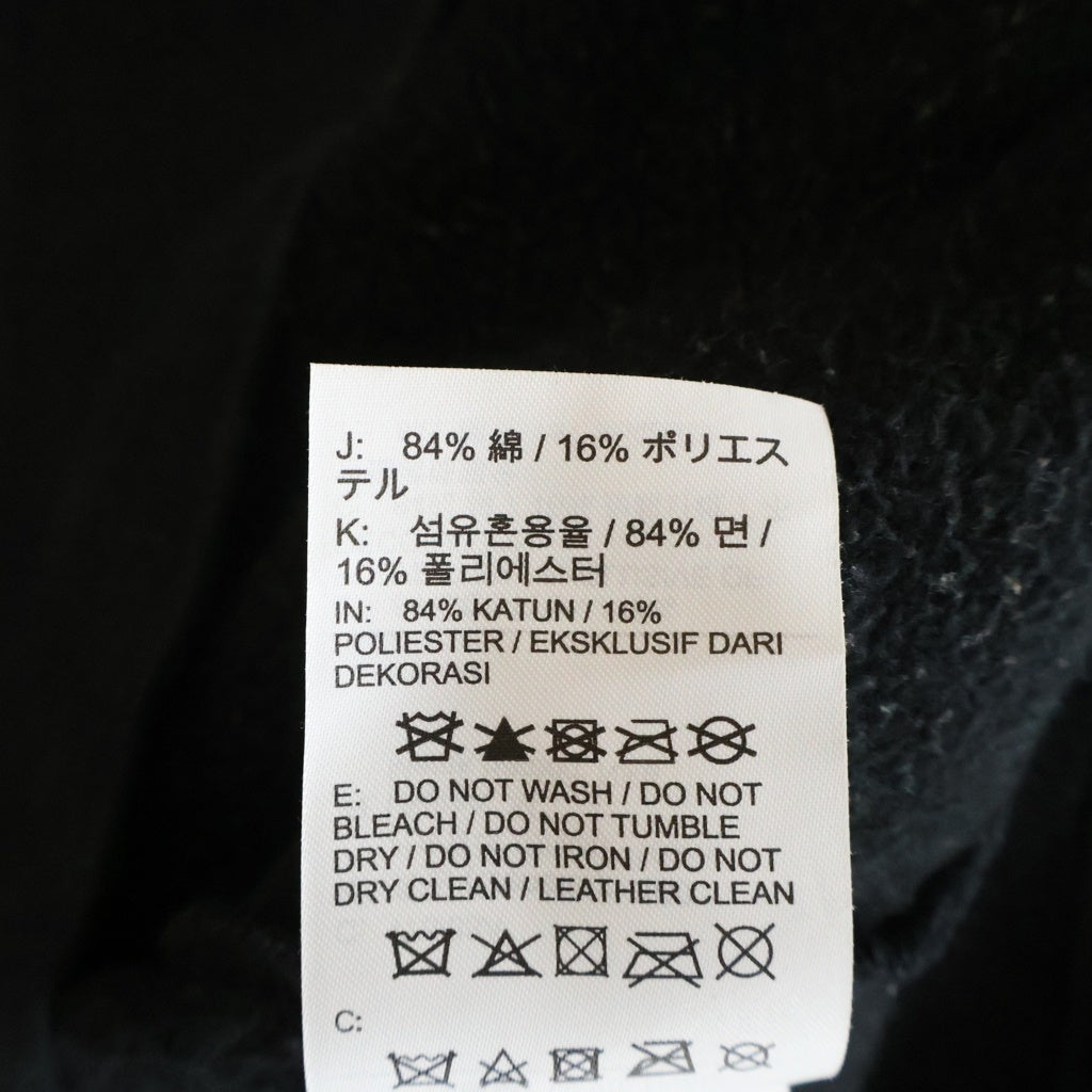 SUPREME(シュプリーム) 19AW ×NIKE Leather Applique Hooded Sweatshirt ナイキ レザーパッチ スウェットプルオーバーパーカー ブラック CK6225-010