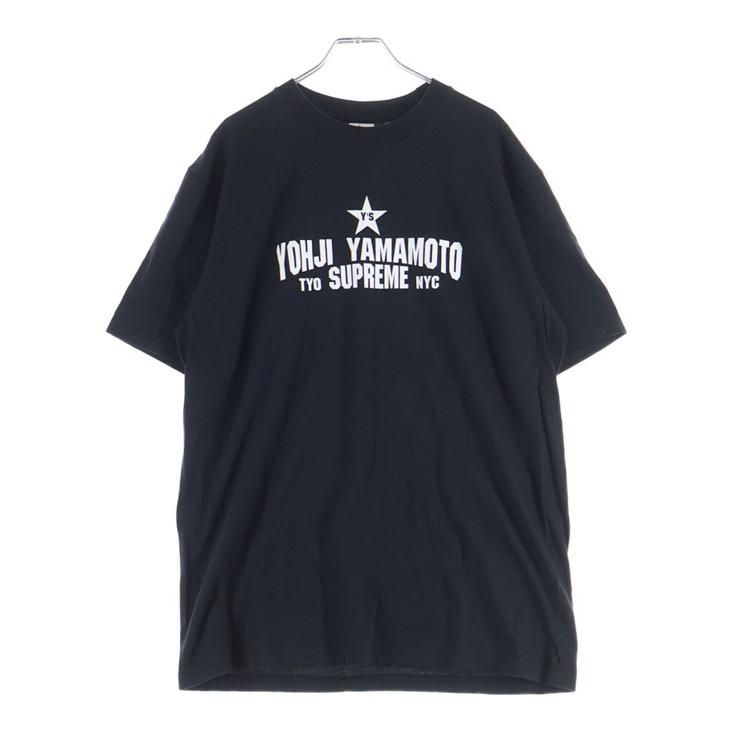 SUPREME(シュプリーム) ×ヨウジヤマモト フロントプリント Tシャツ ブラック #M