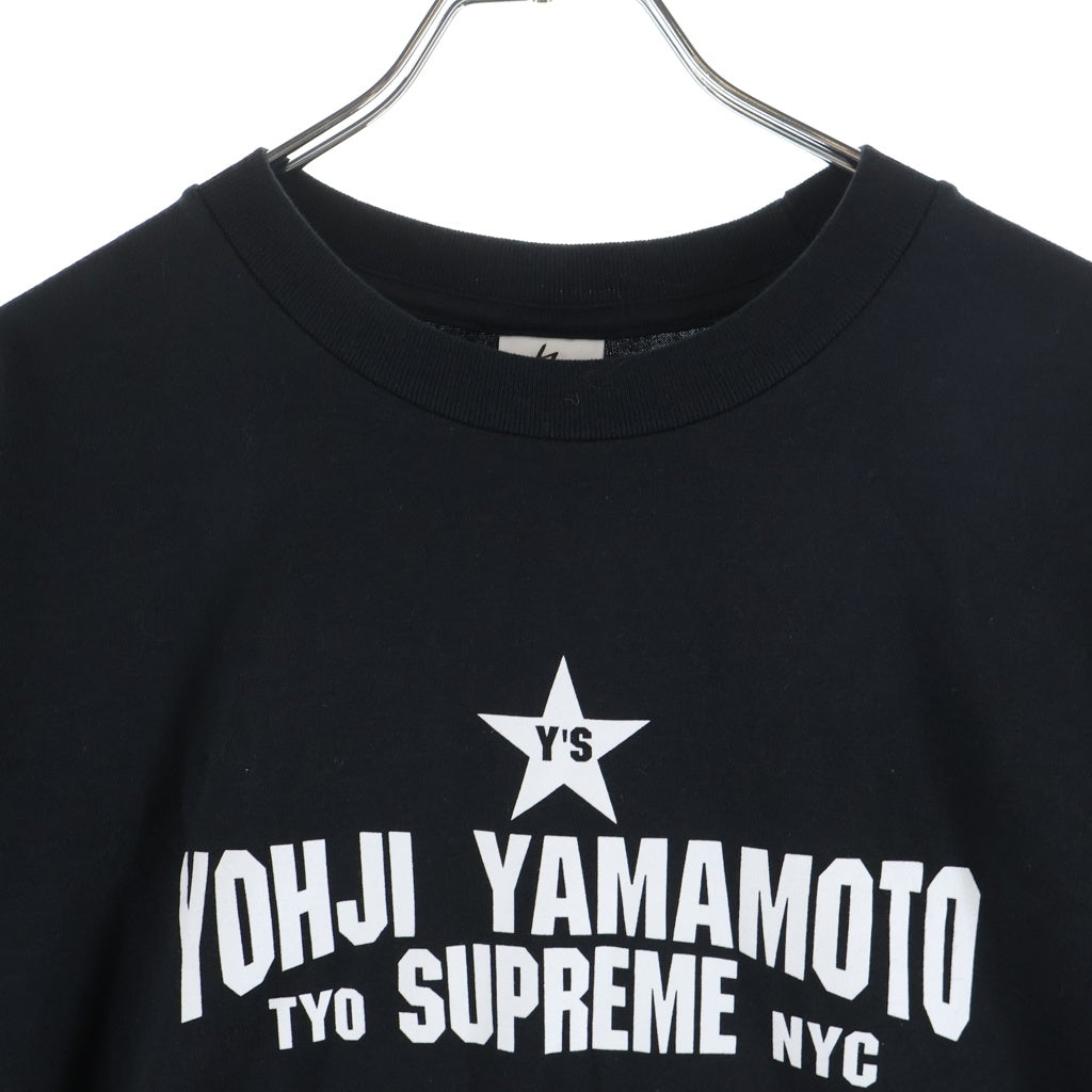 SUPREME(シュプリーム) ×ヨウジヤマモト フロントプリント Tシャツ ブラック #M