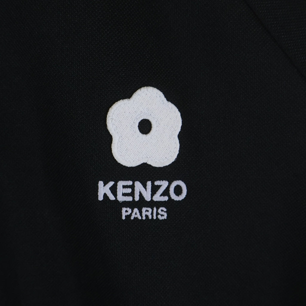 KENZO(ケンゾー) 24SS Boke Flower 2.0 エンブロイダリー トラックジャケット ジャージ ワンピース ロゴ ハーフジップ ブラック FE52RO7494IE レディース