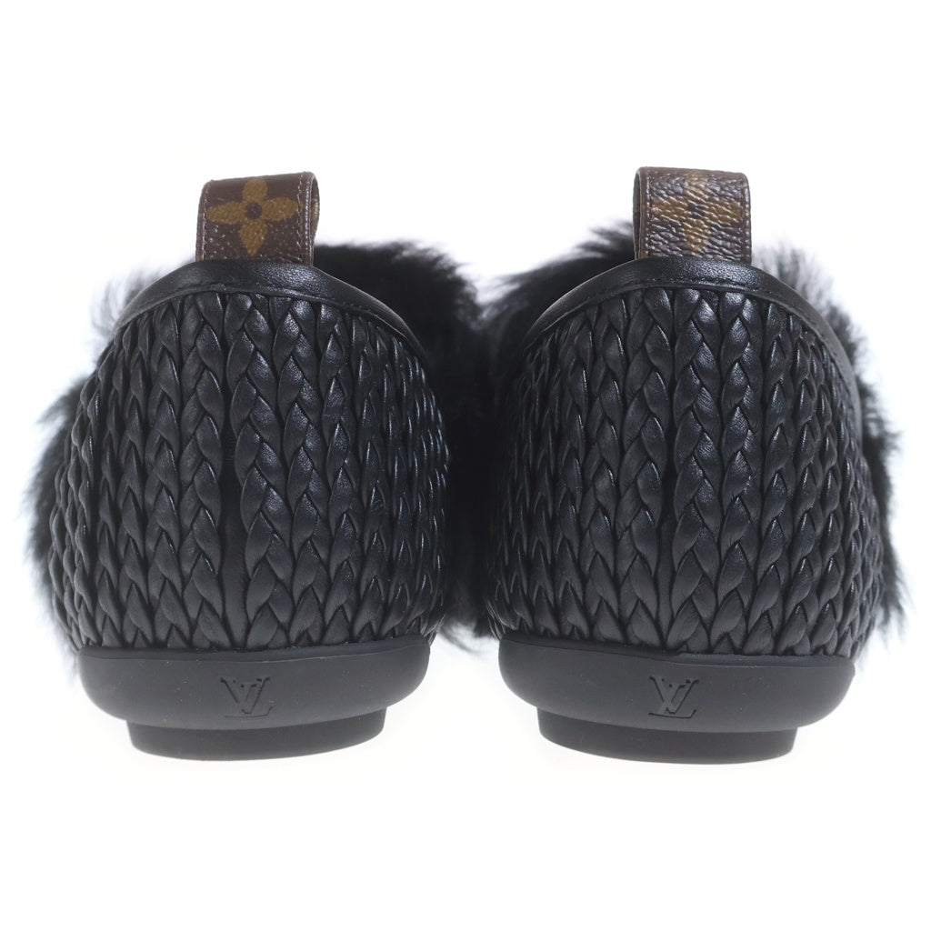LOUIS VUITTON(ルイヴィトン) Haven Flat Mule ヘイヴンフラットミュール シューズ カーフレザー メタルパーツ ブラック レディース