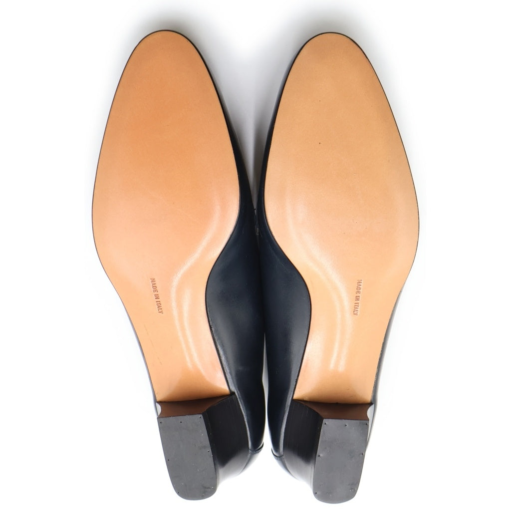 Salvatore Ferragamo(サルヴァトーレ フェラガモ) チェーン ヒールパンプス ネイビー #6 1/2 レディース