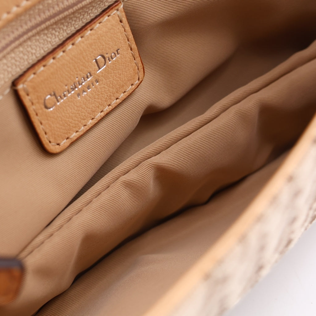 Christian Dior(クリスチャンディオール) ストリートシック トロッター キャンバス レザー ショルダーバッグ ブラウン系 レディース