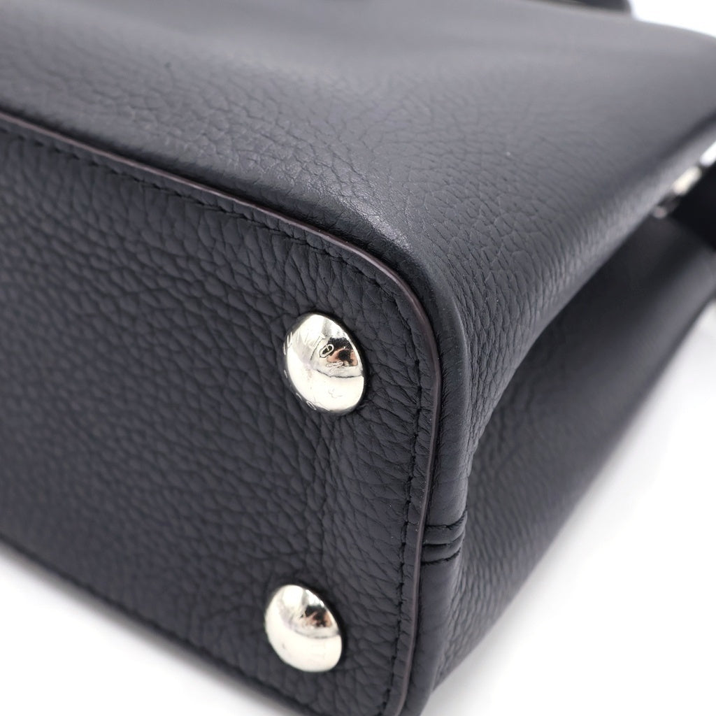 LOUIS VUITTON(ルイヴィトン) カプシーヌ BB 2WAYバッグ ハンドバッグ ショルダーバッグ ブラック ノワール パイソン×トリヨン N92040 シルバー金具 レディース