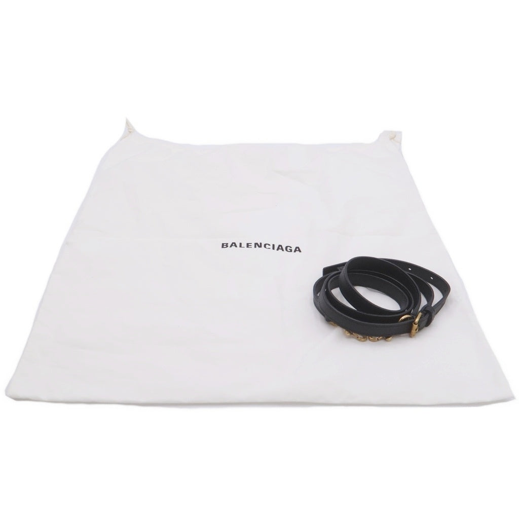 BALENCIAGA(バレンシアガ) ヴィルトップ 2WAYハンドバッグ ショルダーバッグ ブラック レザー 550645 ゴールド金具 レディース
