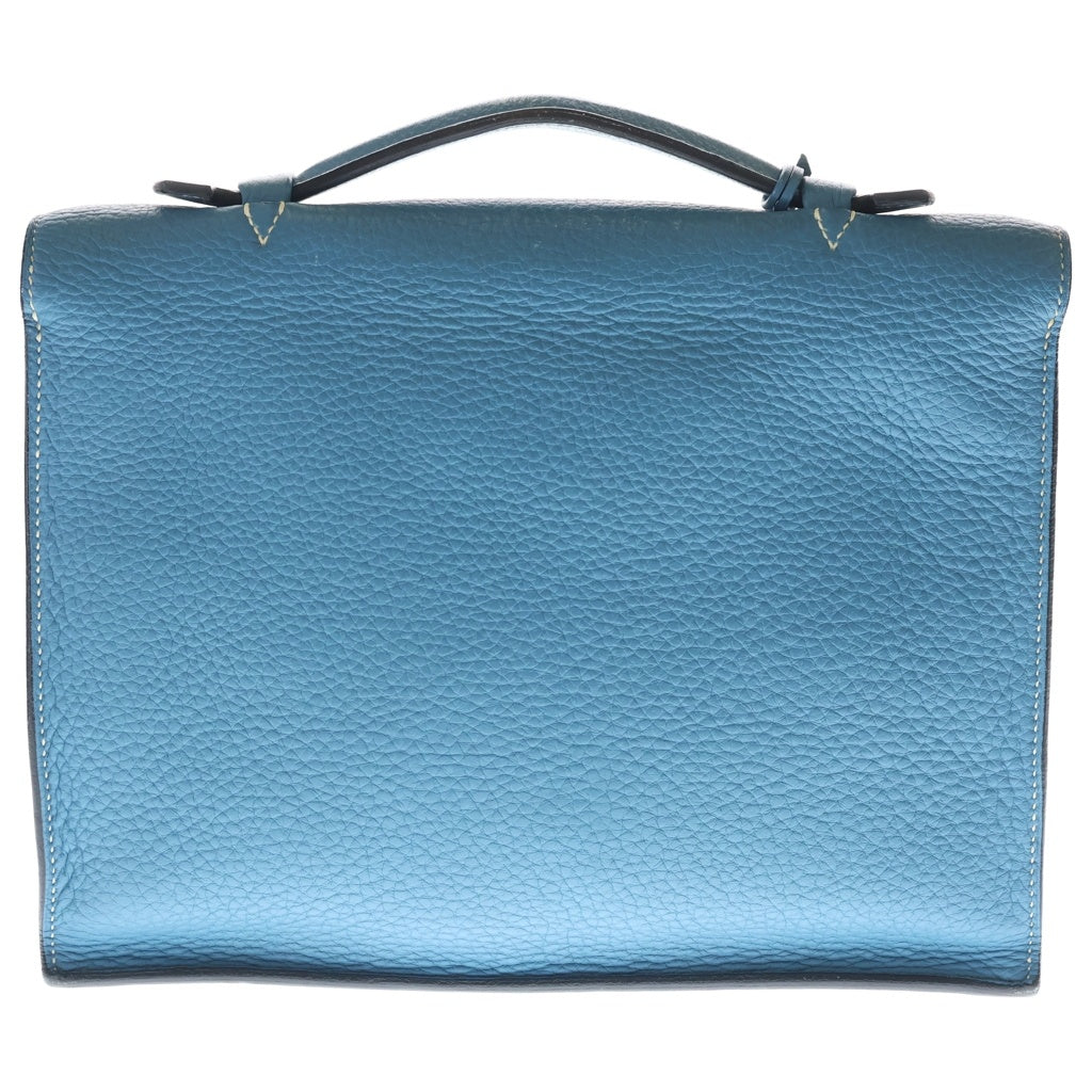 HERMES(エルメス) サックアデペッシュ 27 トリヨンクレマンス シルバー金具 ハンドバッグ セカンドバッグ ブリーフケース □L刻印 ブルージーン レディース