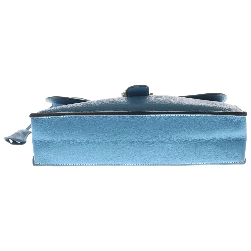 HERMES(エルメス) サックアデペッシュ 27 トリヨンクレマンス シルバー金具 ハンドバッグ セカンドバッグ ブリーフケース □L刻印 ブルージーン レディース