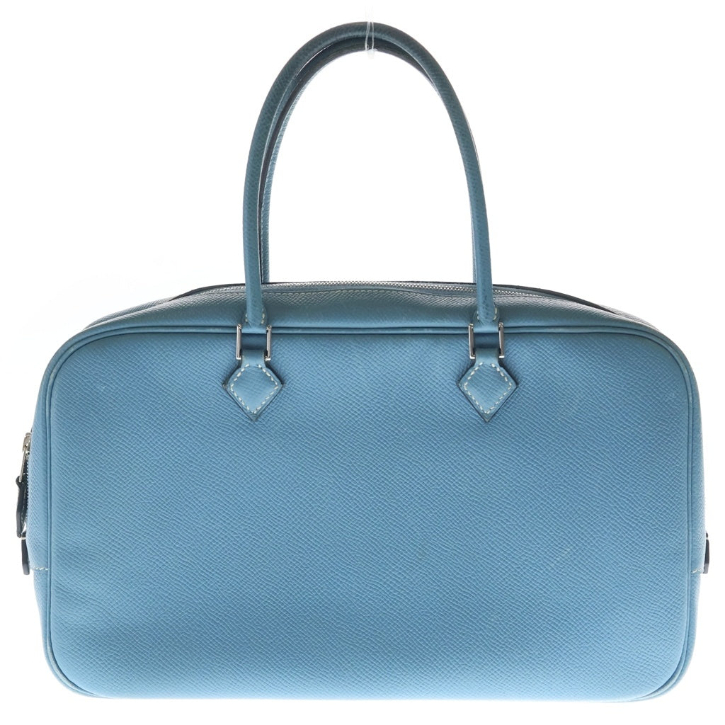 HERMES(エルメス) プリュムエラン28 エプソン シルバー金具 ハンドバッグ □L刻印 ブルージーン レディース