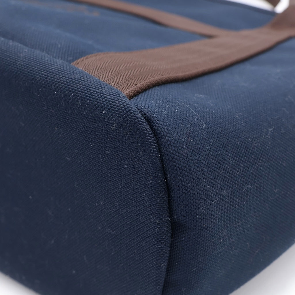 HERMES(エルメス) サックドパンサージュ トワルミリタリー/トワルシェブロン シルバー金具 C刻印 2WAY ハンドバッグ ショルダーバッグ ネイビー/ブラウン/オレンジ レディース