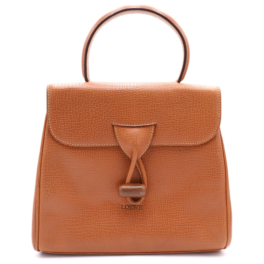 LOEWE(ロエベ) 2WAYハンドバッグ ショルダーバッグ ブラウン レザー レディース