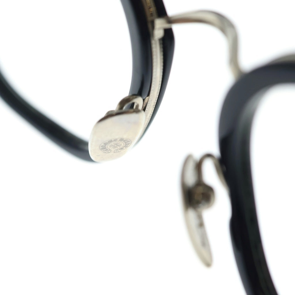 CHROME HEARTS(クロムハーツ) STRAPADICTOME ストゥラパディクトム サイドフレアニーボストンフレーム アイウェア 眼鏡 メガネ ブラック/シルバー