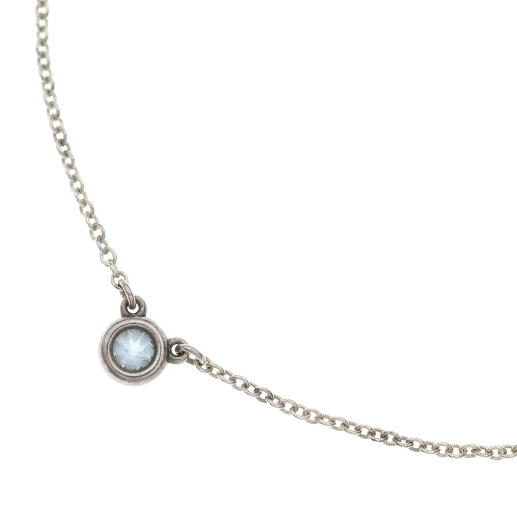 TIFFANY & Co.(ティファニー) ティファニー ネックレス バイザヤード ペンダント チェーン シルバー925 アクアマリン ブルー レディース