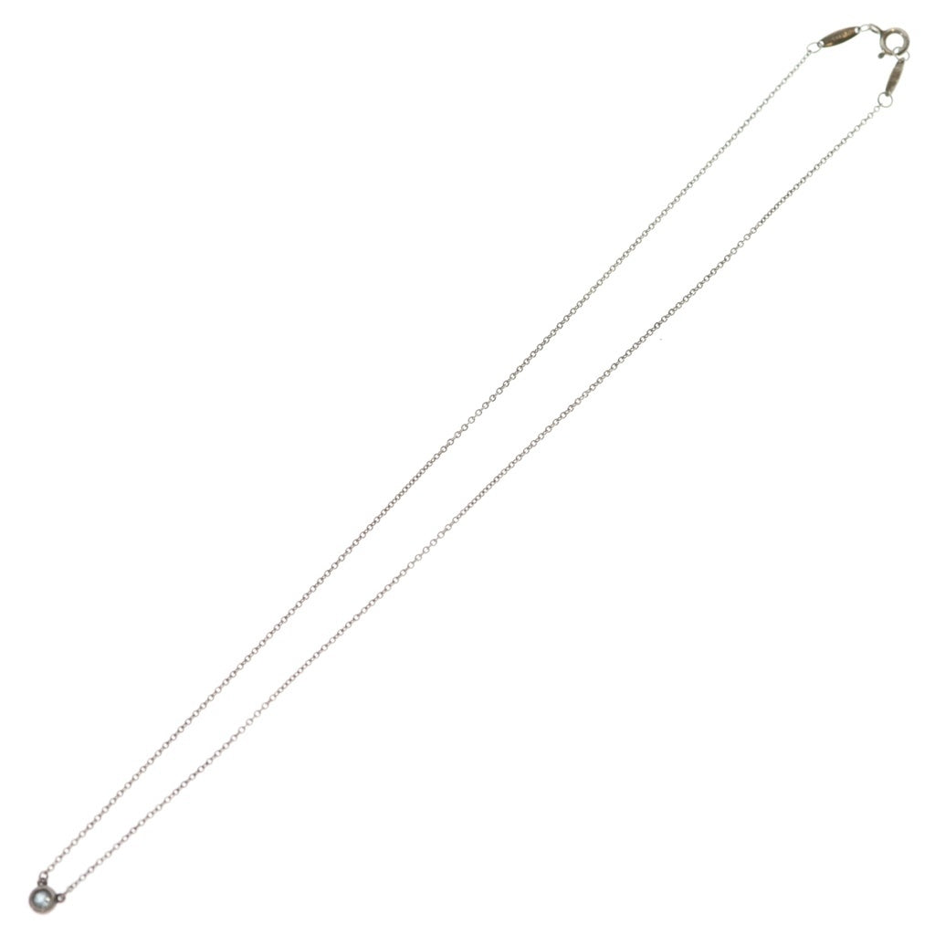 TIFFANY & Co.(ティファニー) ティファニー ネックレス バイザヤード ペンダント チェーン シルバー925 アクアマリン ブルー レディース
