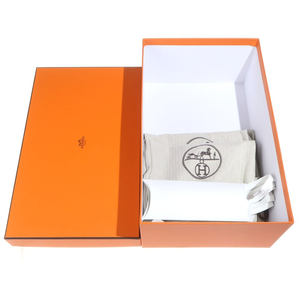 HERMES(エルメス) バウンシング Hロゴ レザー ローカットシューズ スニーカー ホワイト レディース