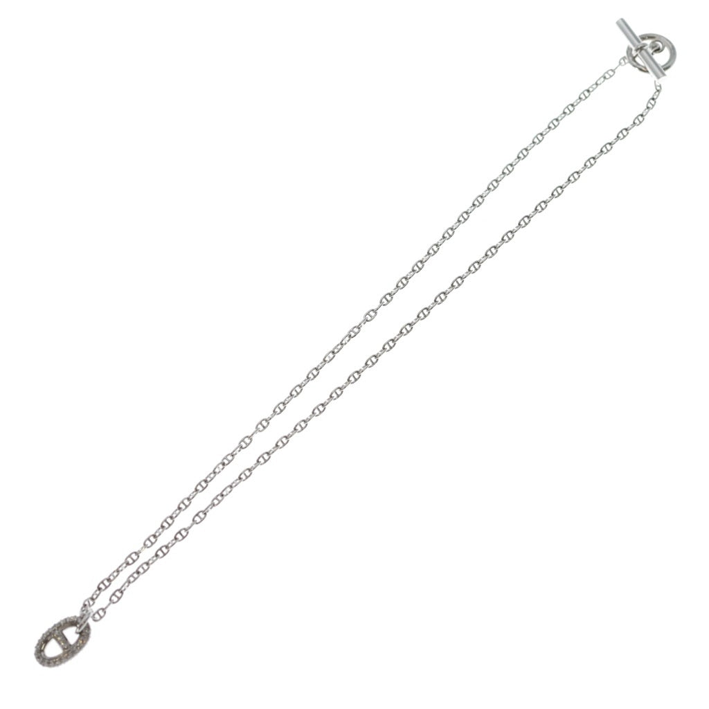 HERMES(エルメス) ファランドール ダイヤ 750 K18WG ネックレス ペンダント ホワイトゴールド レディース