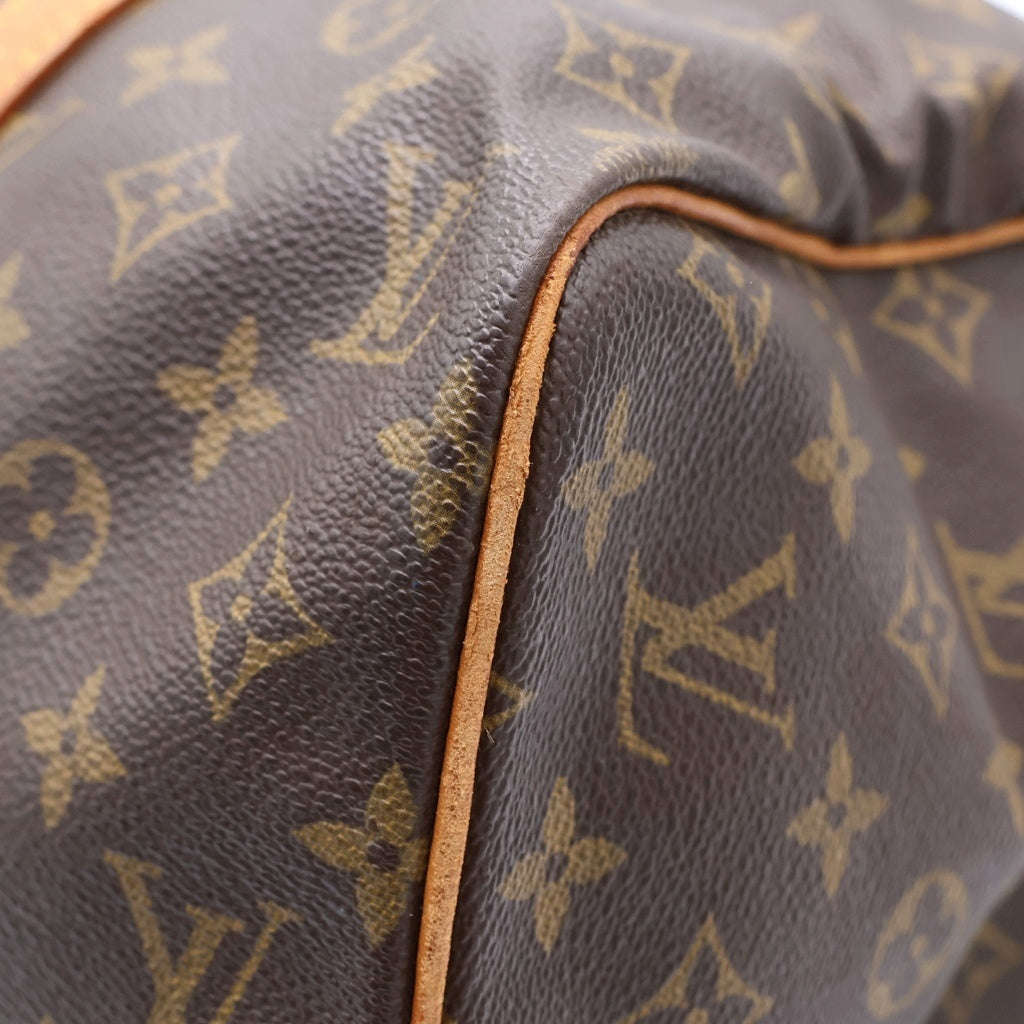 LOUIS VUITTON(ルイヴィトン) モノグラム サックスプール35 ハンドバッグ ボストンバッグ ブラウン レザー×PVC M41626 ゴールド金具 レディース
