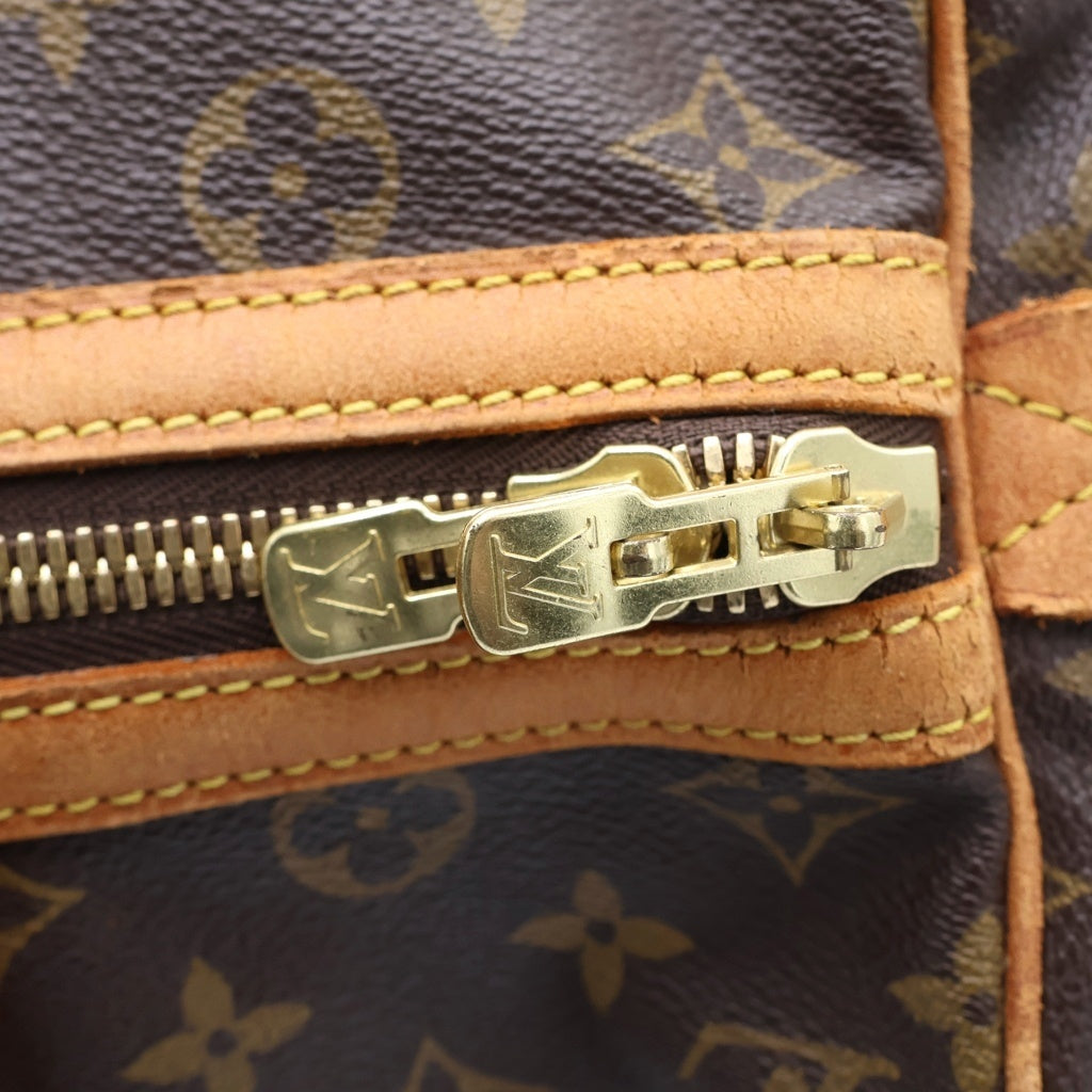 LOUIS VUITTON(ルイヴィトン) モノグラム サックスプール35 ハンドバッグ ボストンバッグ ブラウン レザー×PVC M41626 ゴールド金具 レディース