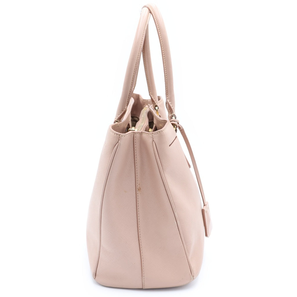 PRADA(プラダ) ガレリア 2WAYバッグ ショルダーバッグ ハンドバッグ ピンク レザー ゴールド金具 レディース